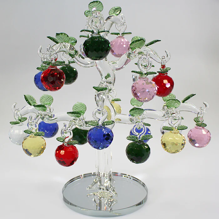 21 Apple Multicolour Glass Apple Tree