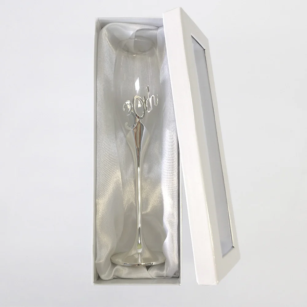 30th Champagne Flute Embossed - Image 2