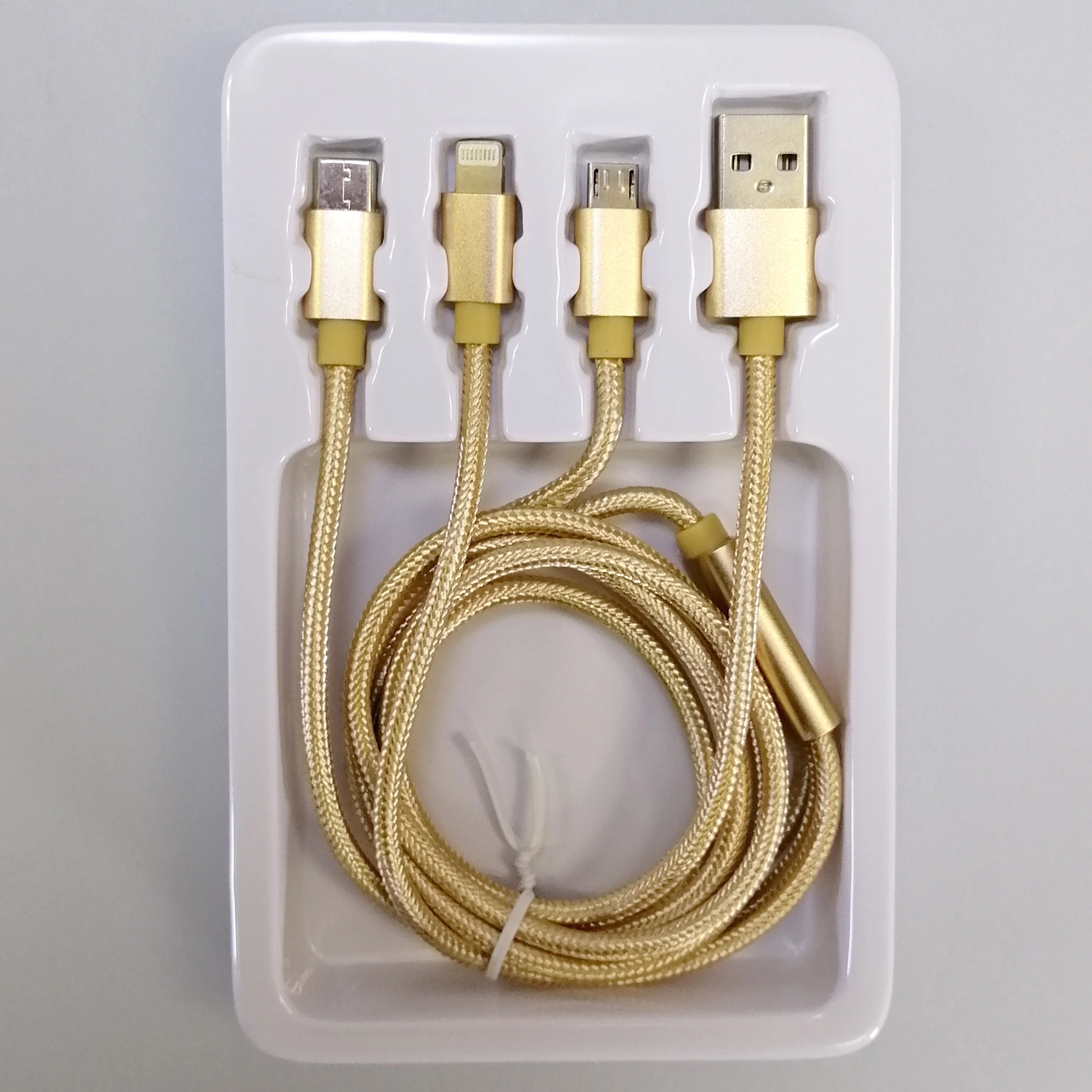3in1 Multicord USB Charging Cable - Assorted Colours - Image 4