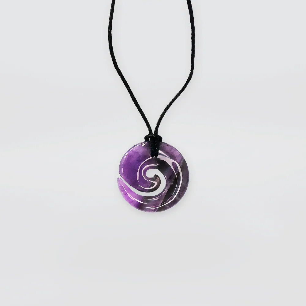 Amethyst Necklace - 'Koru'