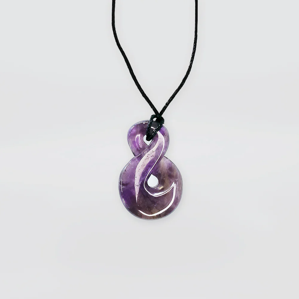 Amythest Necklace - 'Pikorua'