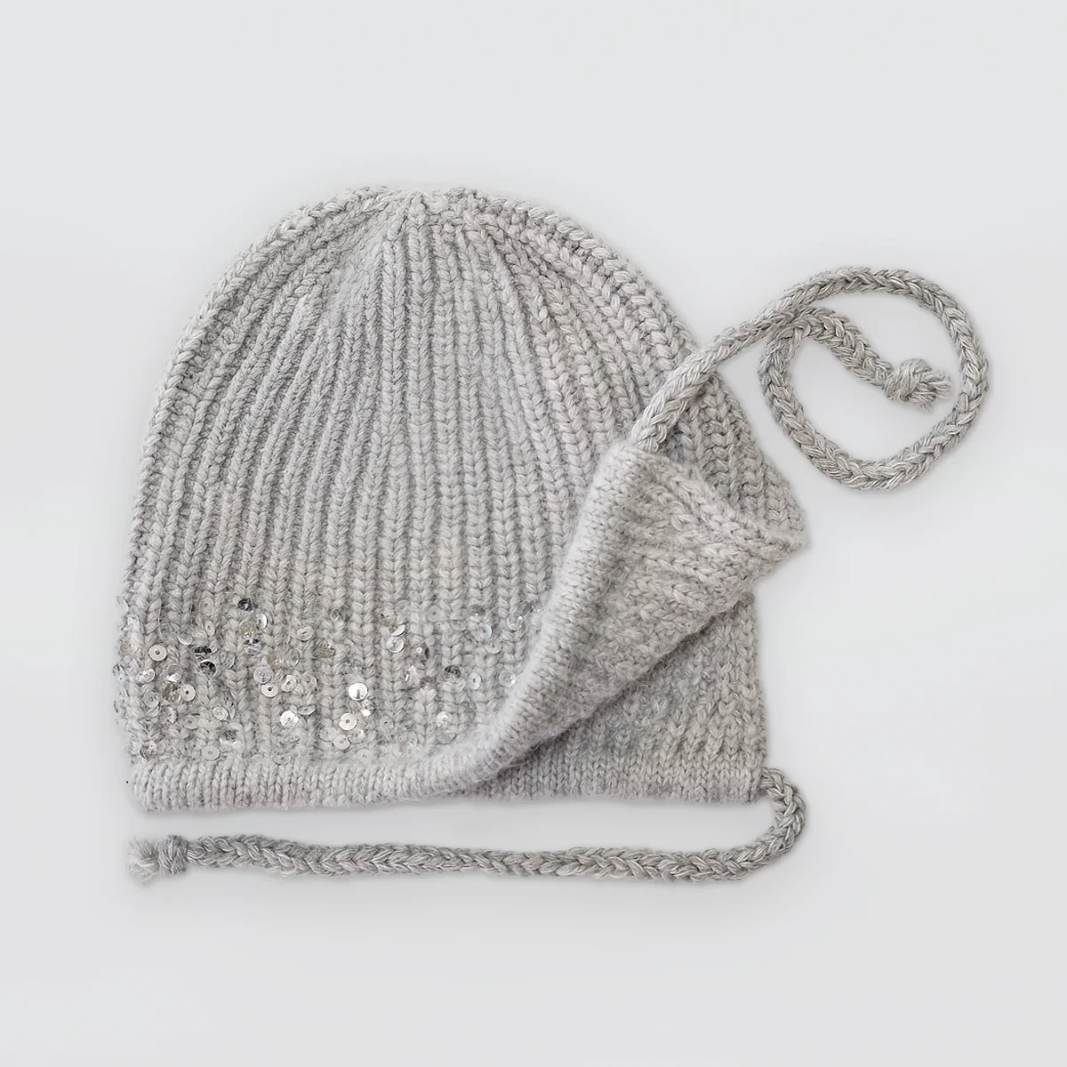 Sequin Mohair Bonnet Style Hat - Image 2
