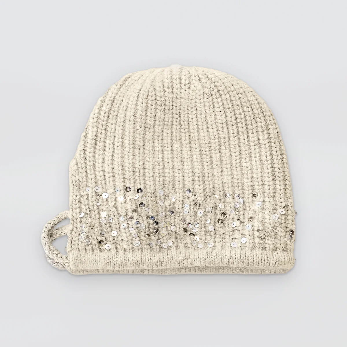 Sequin Mohair Bonnet Style Hat - Image 3