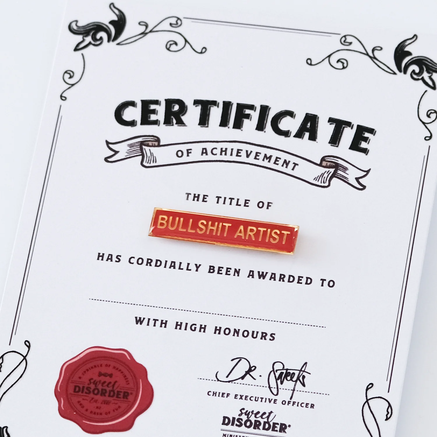 Badge & Certificate - 'Bullsh*t Artist' - Image 2