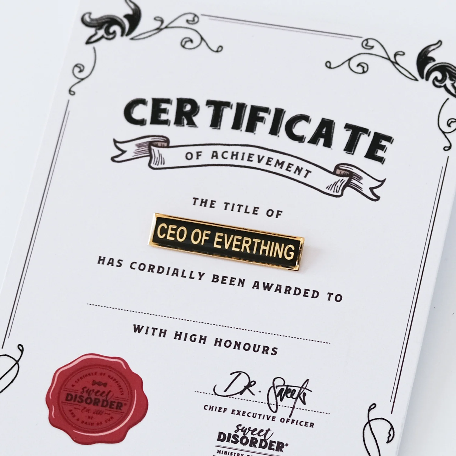 Badge & Certificate - 'CEO Of Everything' - Image 2