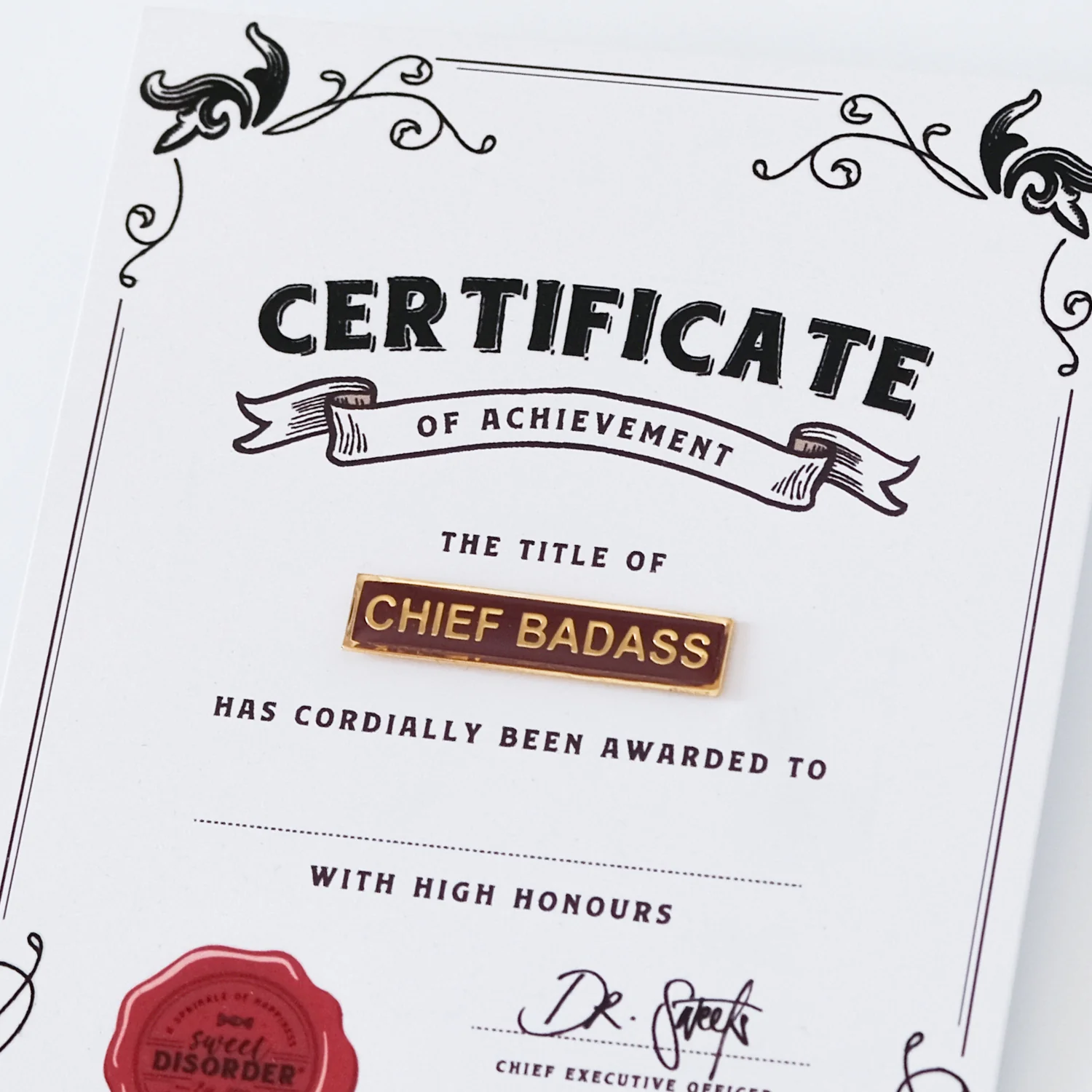 Badge & Certificate - 'Chief Badass' - Image 2