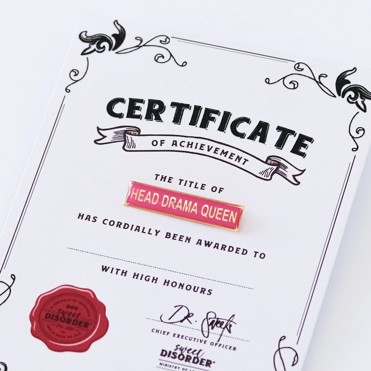 Badge & Certificate - 'Head Drama Queen' - Image 2
