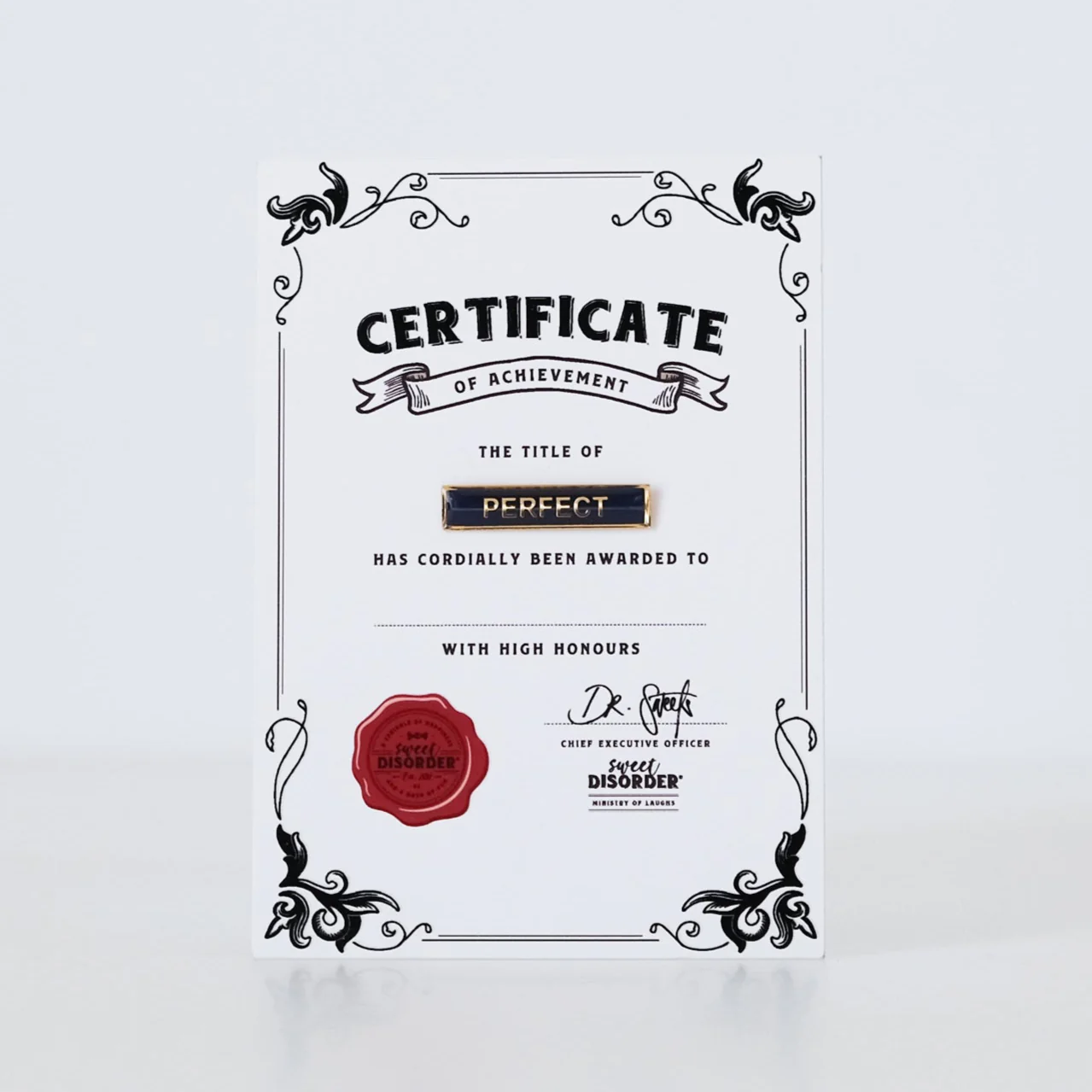 Badge & Certificate - 'Perfect'