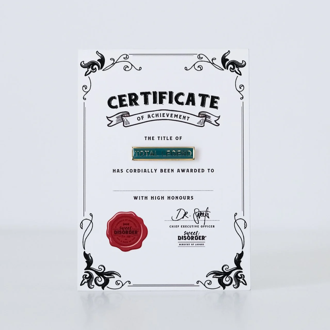 Badge & Certificate - 'Total Legend'