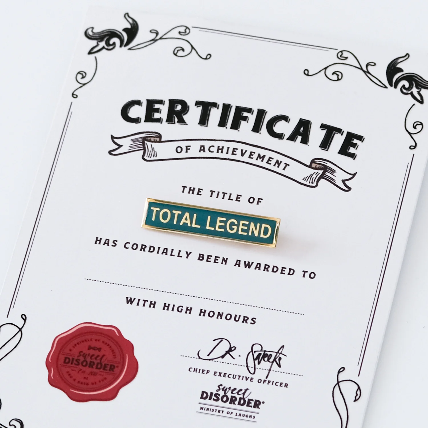 Badge & Certificate - 'Total Legend' - Image 2