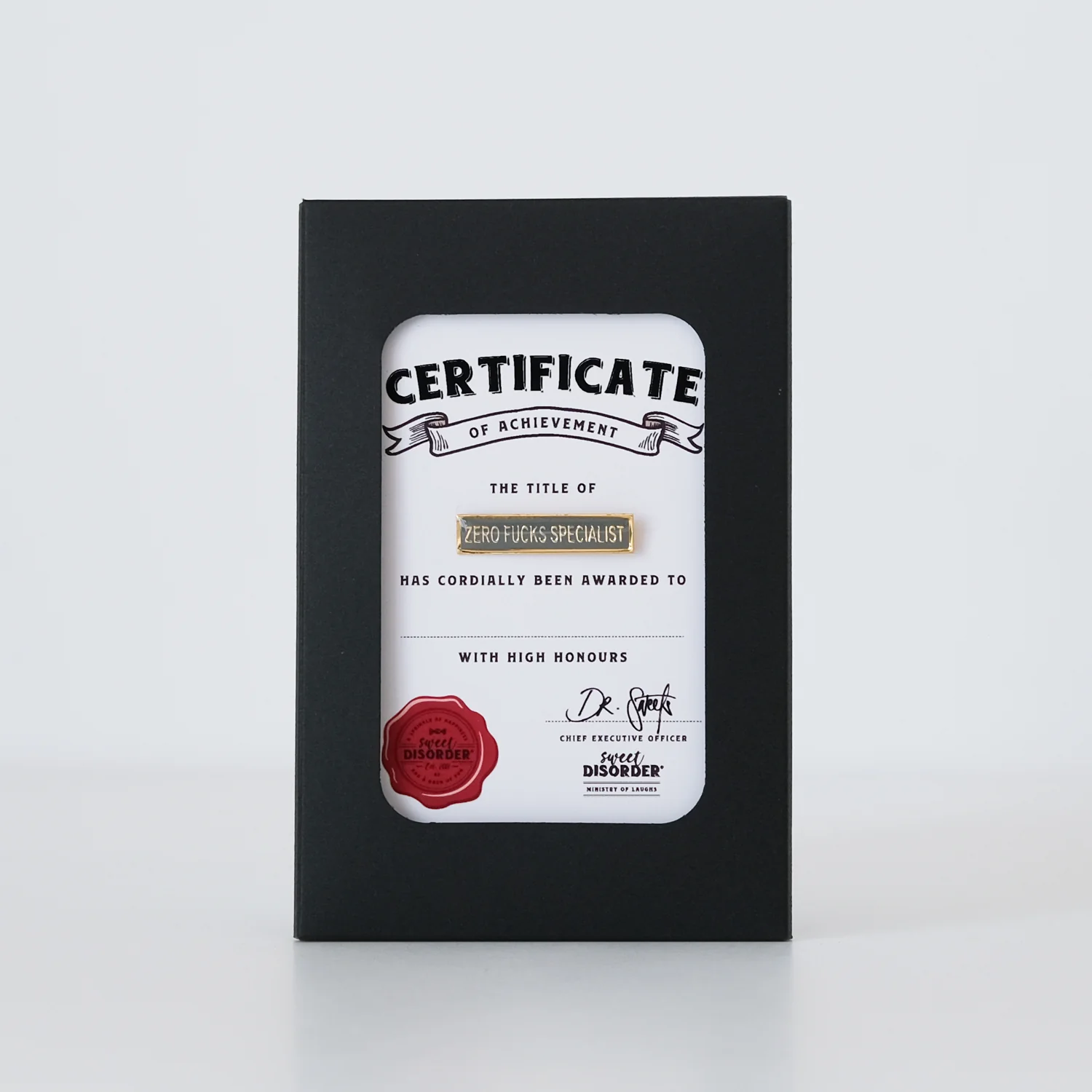 Badge & Certificate - 'Zero F*cks Specialist' - Image 3