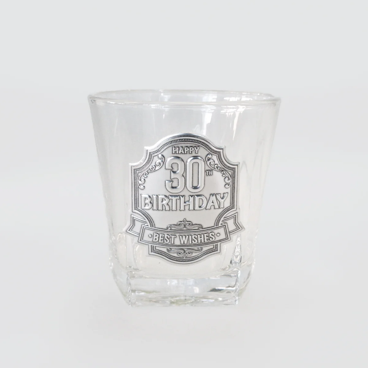 Badged Whiskey Glass - '30th'