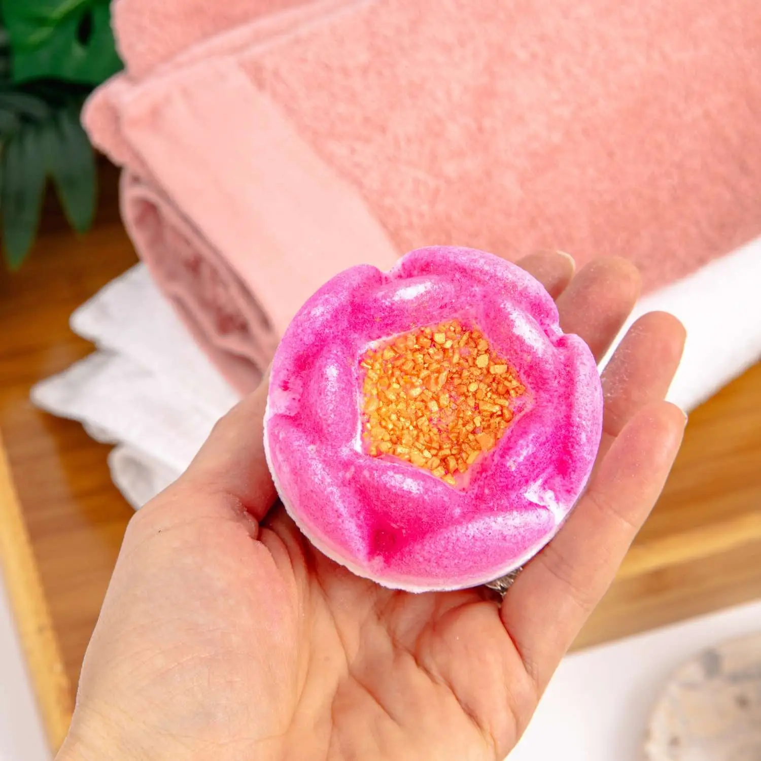 Bath Bomb - Peony Blush Raw Bath - Image 2