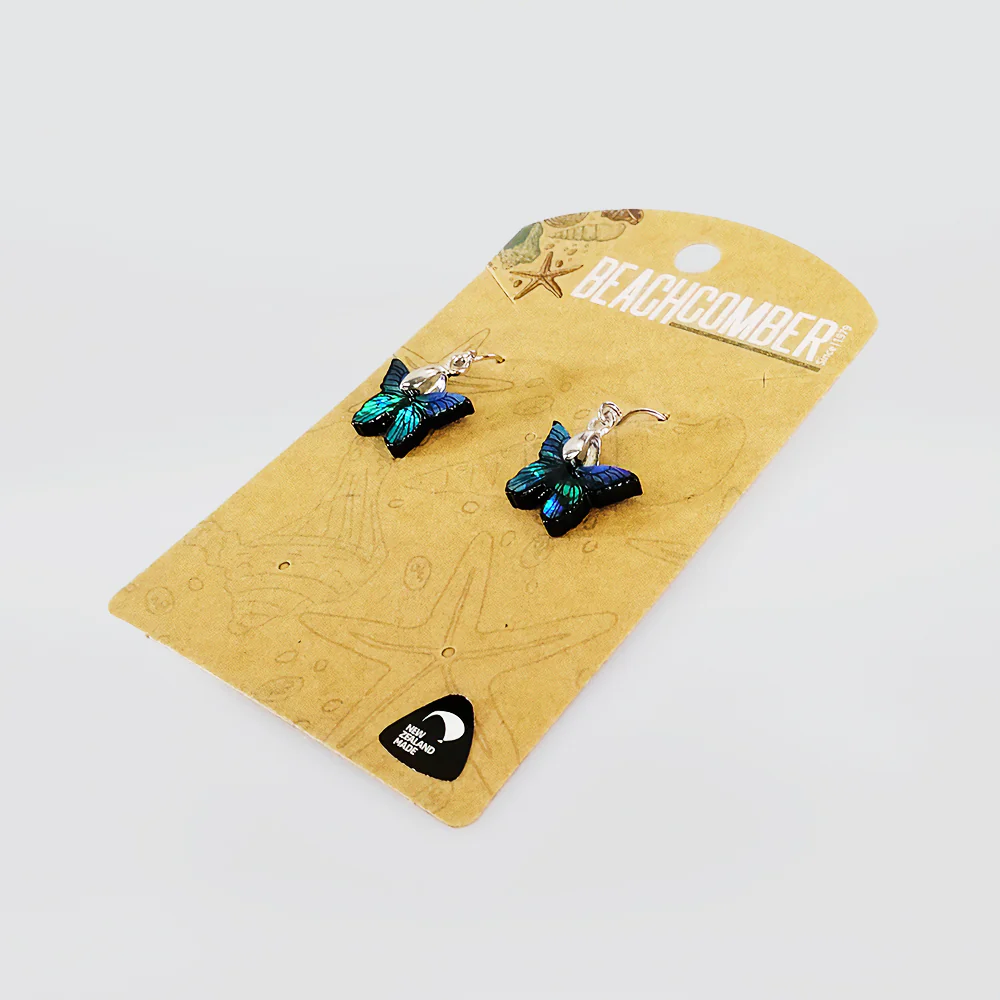 Paua Small Butterfly Earrings - Image 3