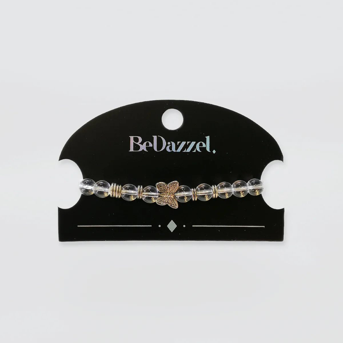 Bedazzel Bracelet - 'Clear Crystal Butterfly'