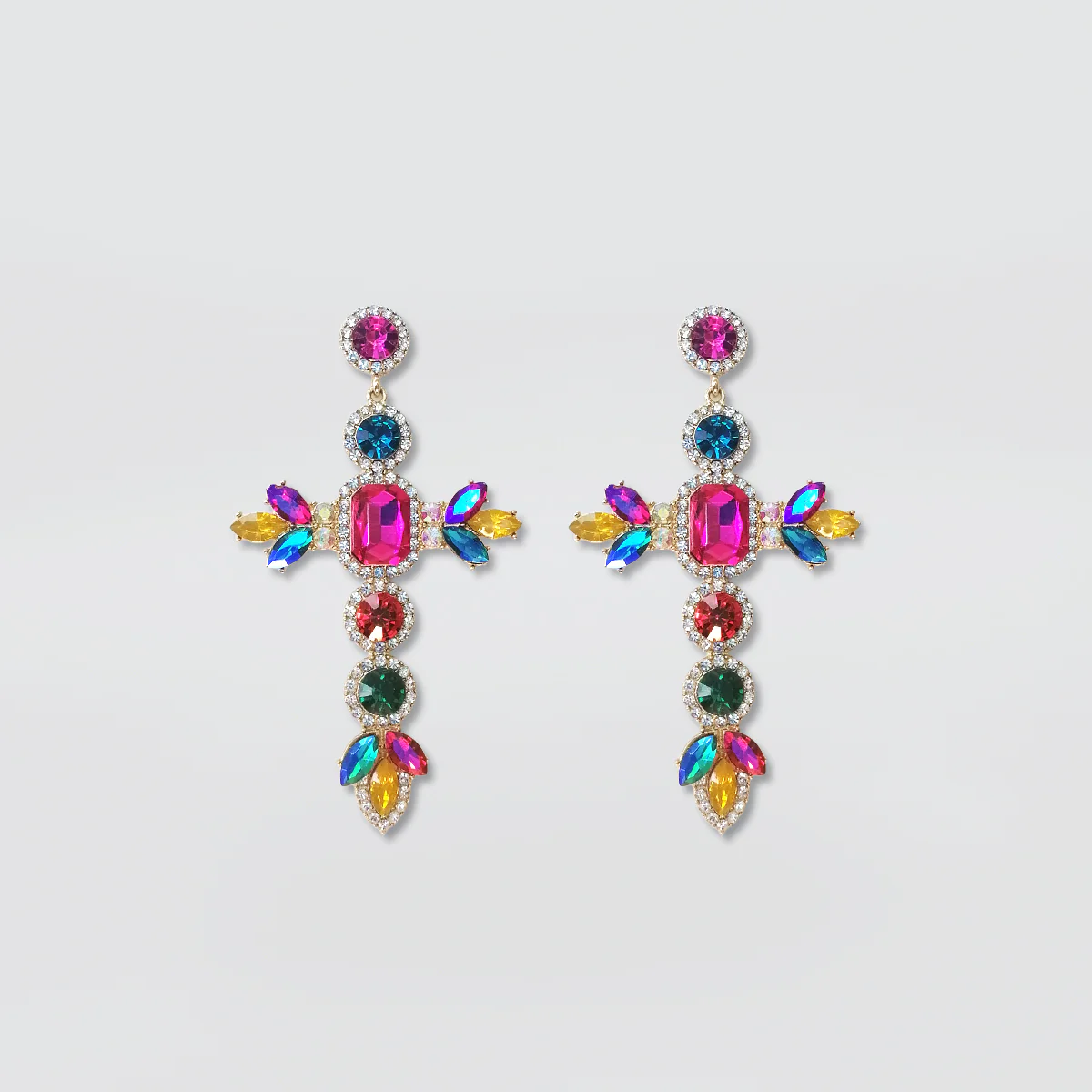 Bedazzel 'Crystal Cross' Earrings - Image 4