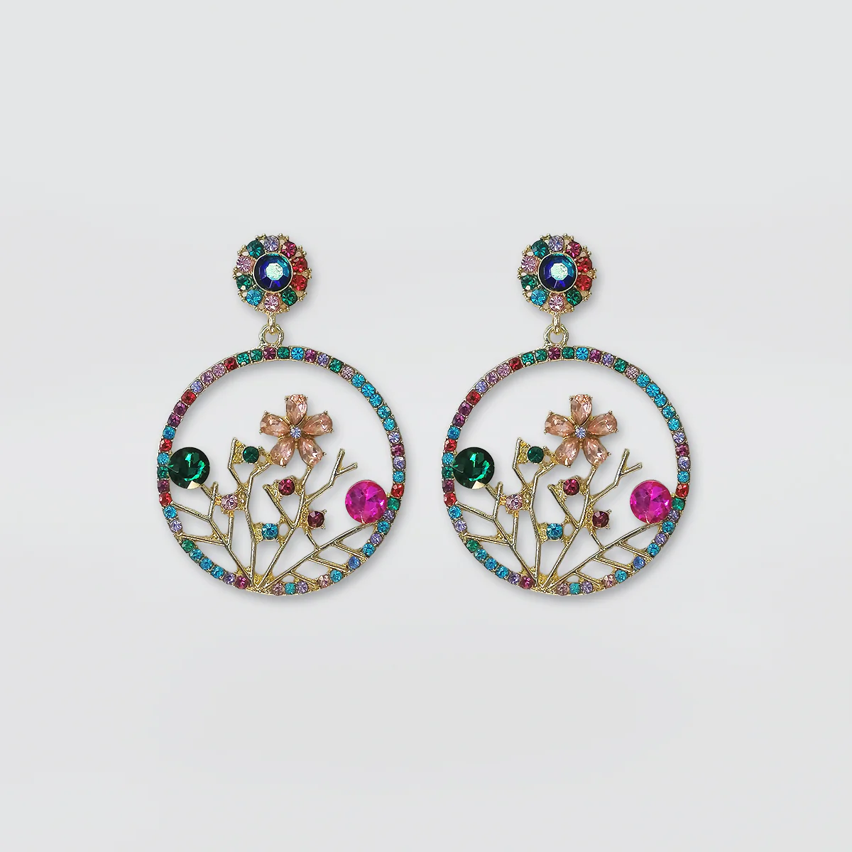 Bedazzel 'Garden In Hoop' Earrings - Image 3