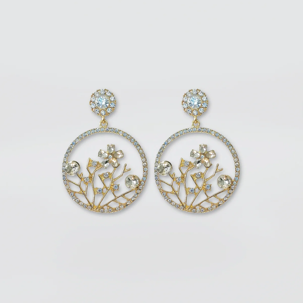Bedazzel 'Garden In Hoop' Earrings - Image 4