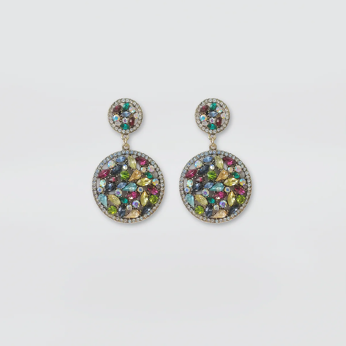 Bedazzel 'Two Hoop Diamante' Earrings - Image 5
