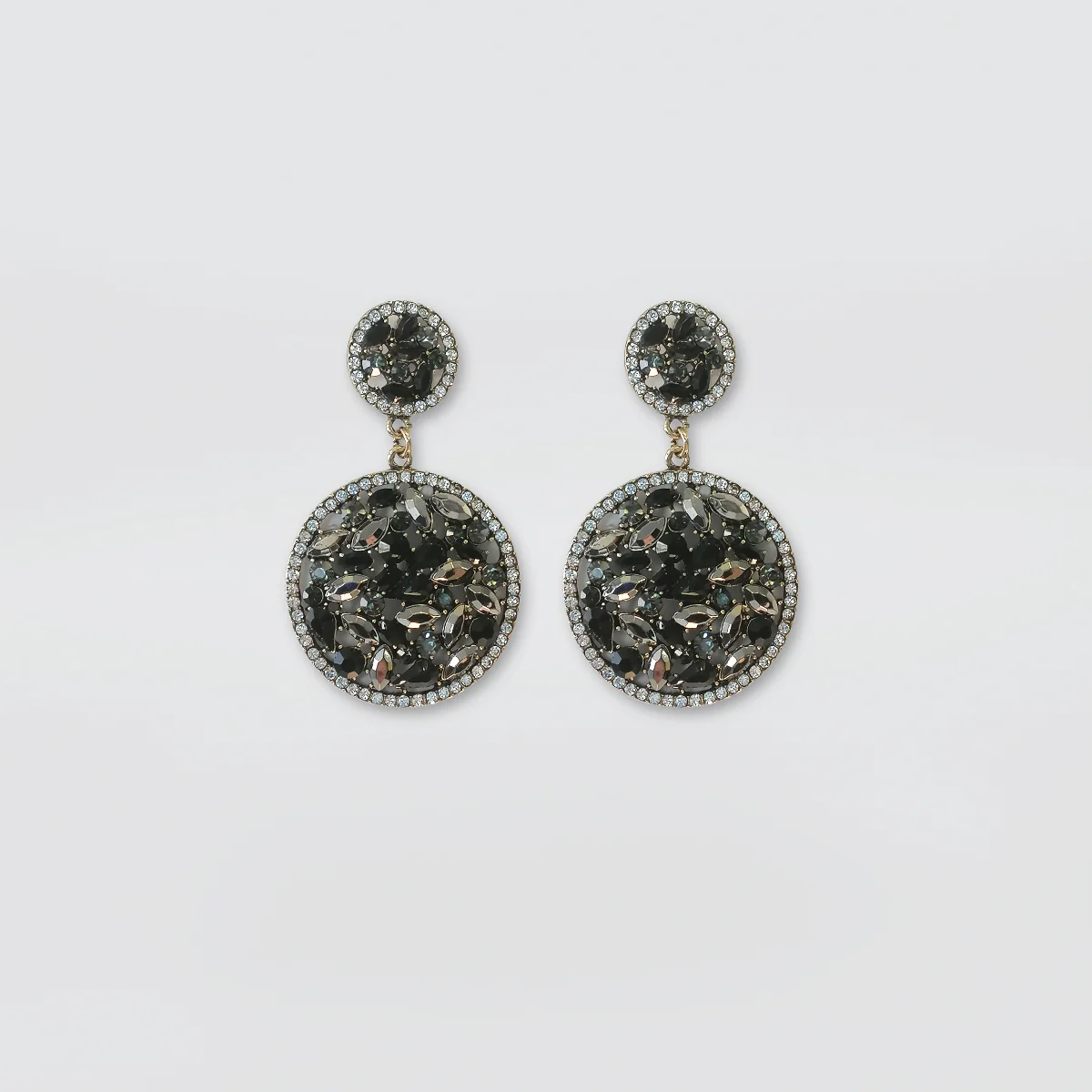 Bedazzel 'Two Hoop Diamante' Earrings - Image 7