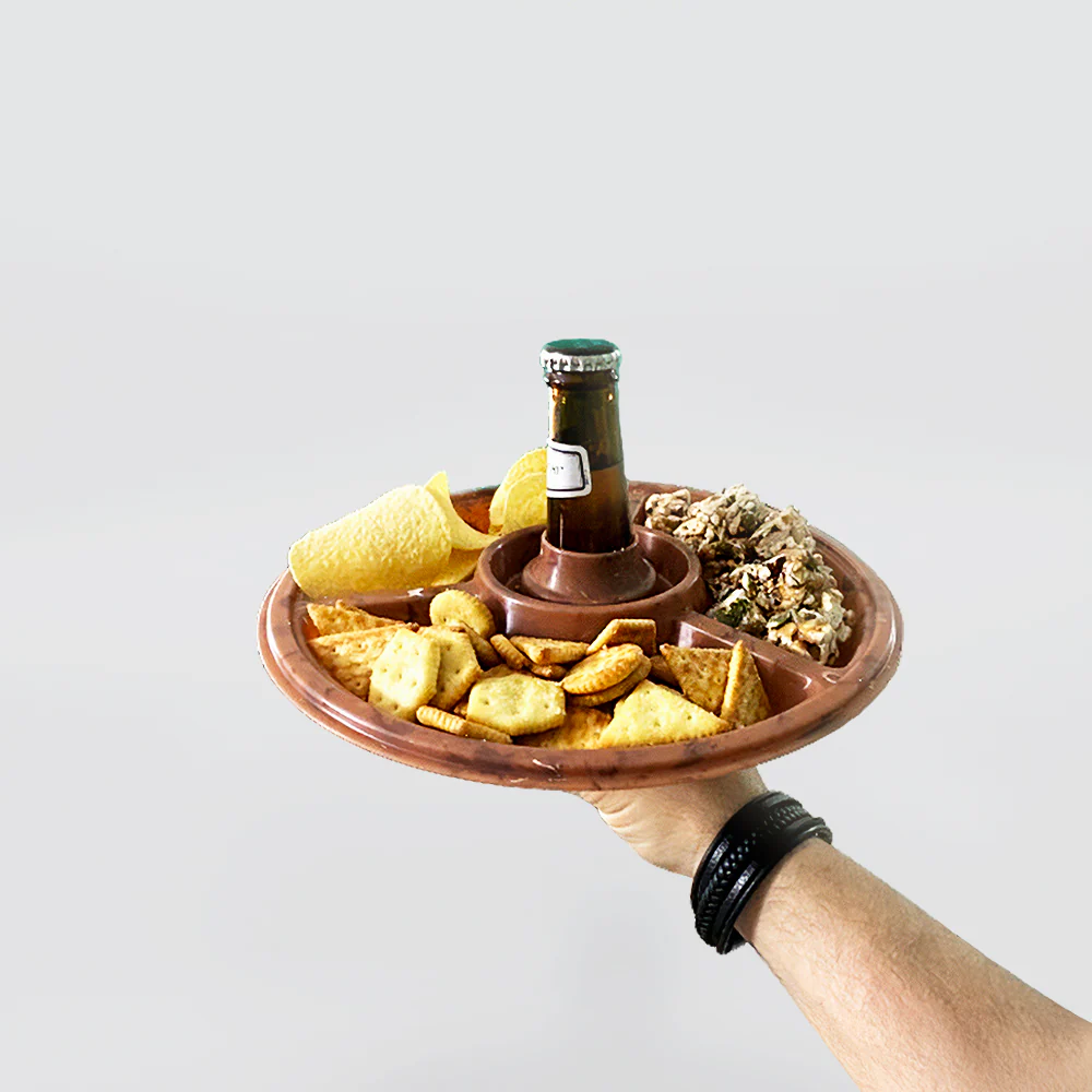 Beer Holder Snack Plates - Set/4 - Image 2