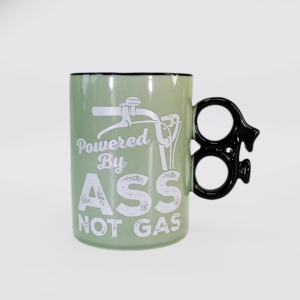 Bike Mug - 'Powered By Ass, Not Gas'