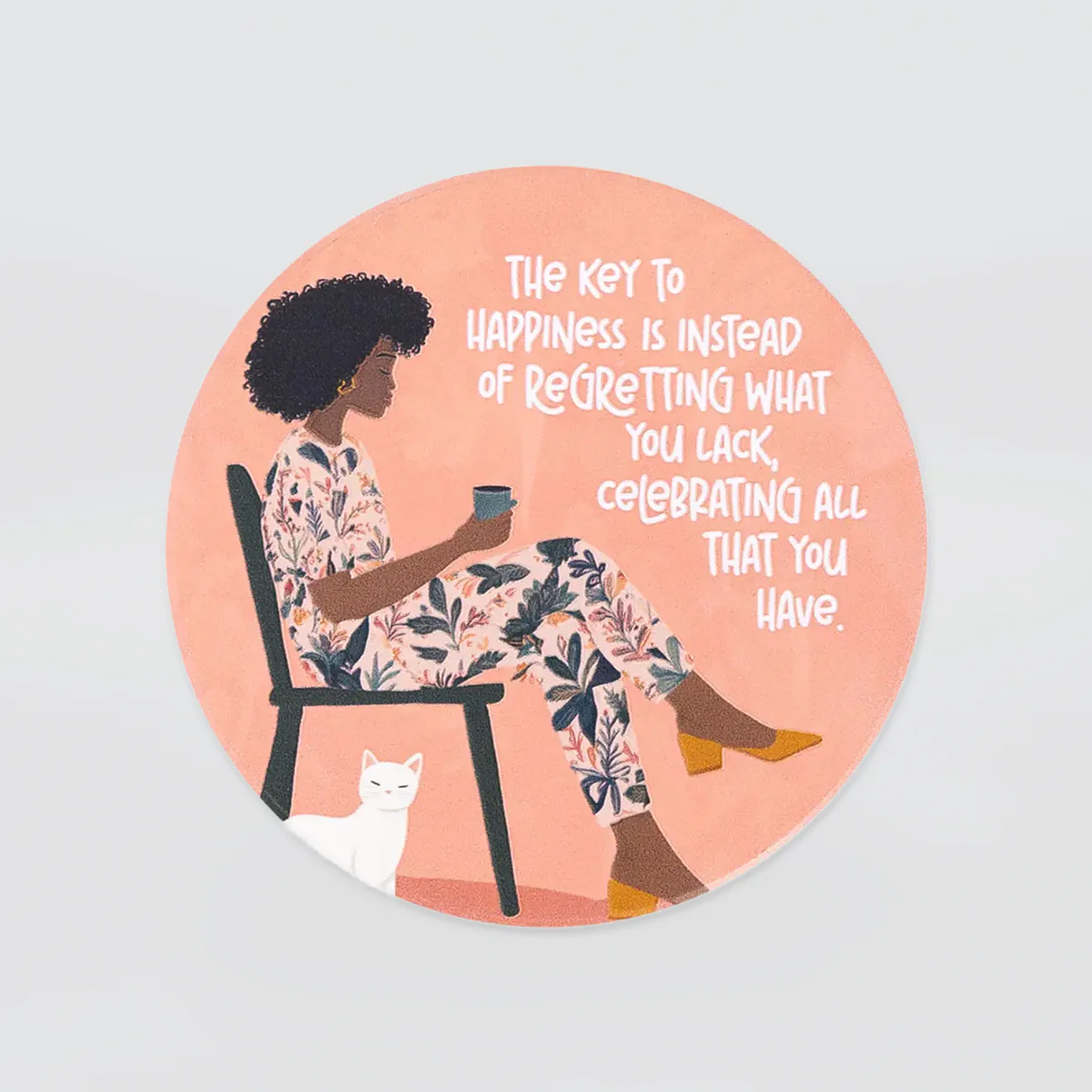 Billie - Ceramic Coaster - Happiness