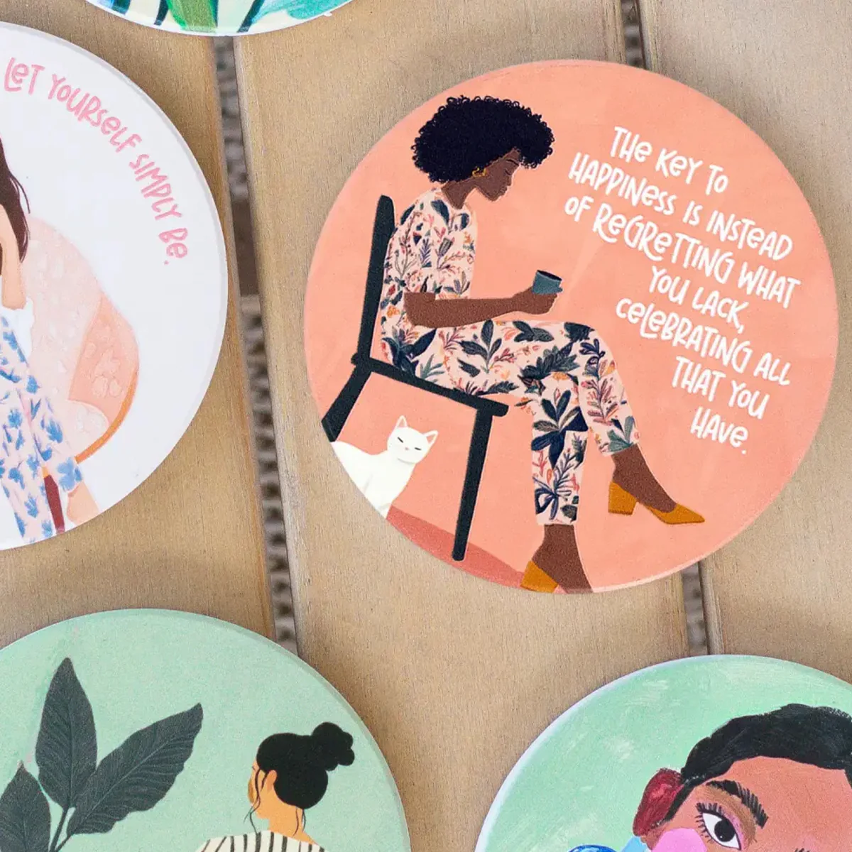 Billie - Ceramic Coaster - Happiness - Image 2