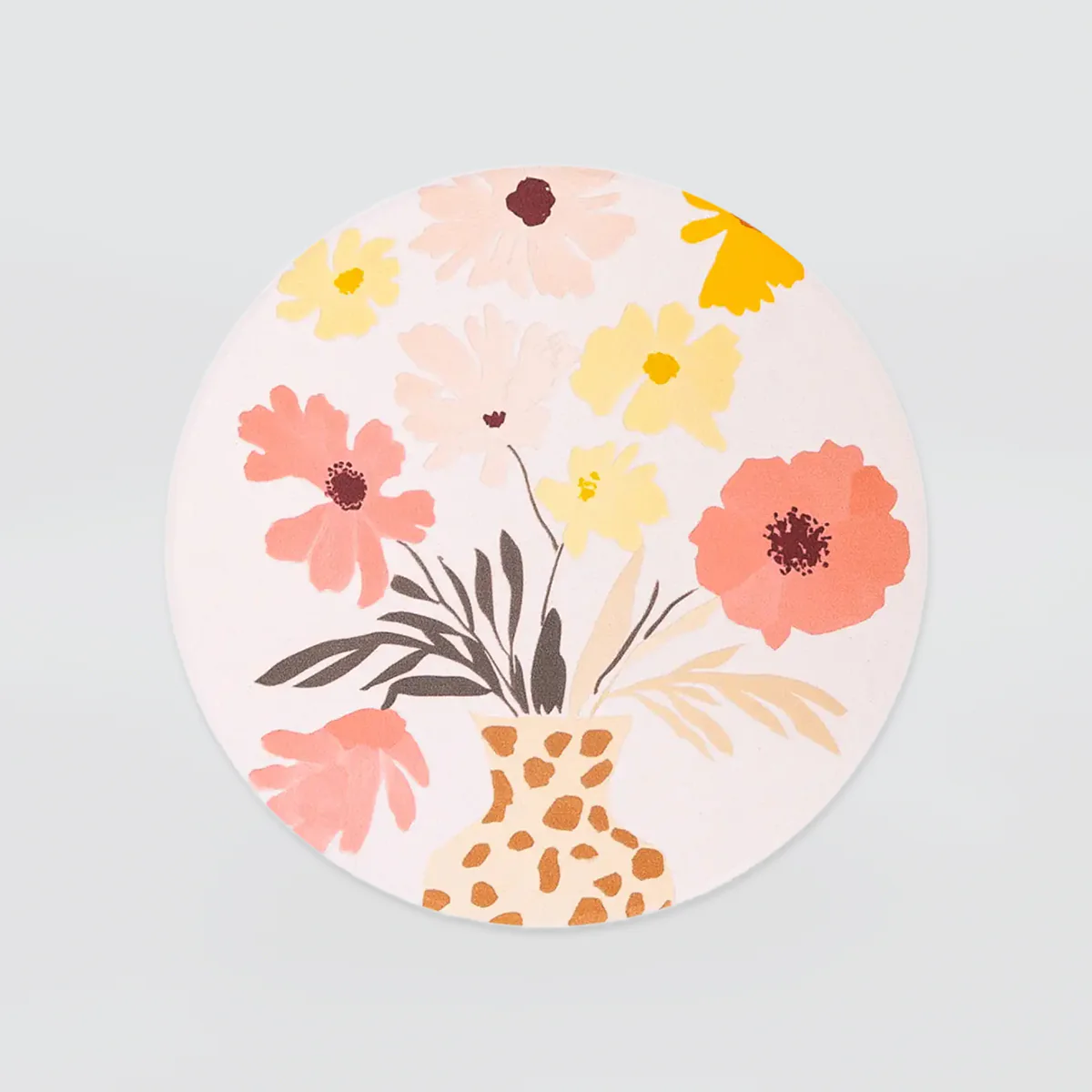 Billie - Ceramic Coaster - White Vase