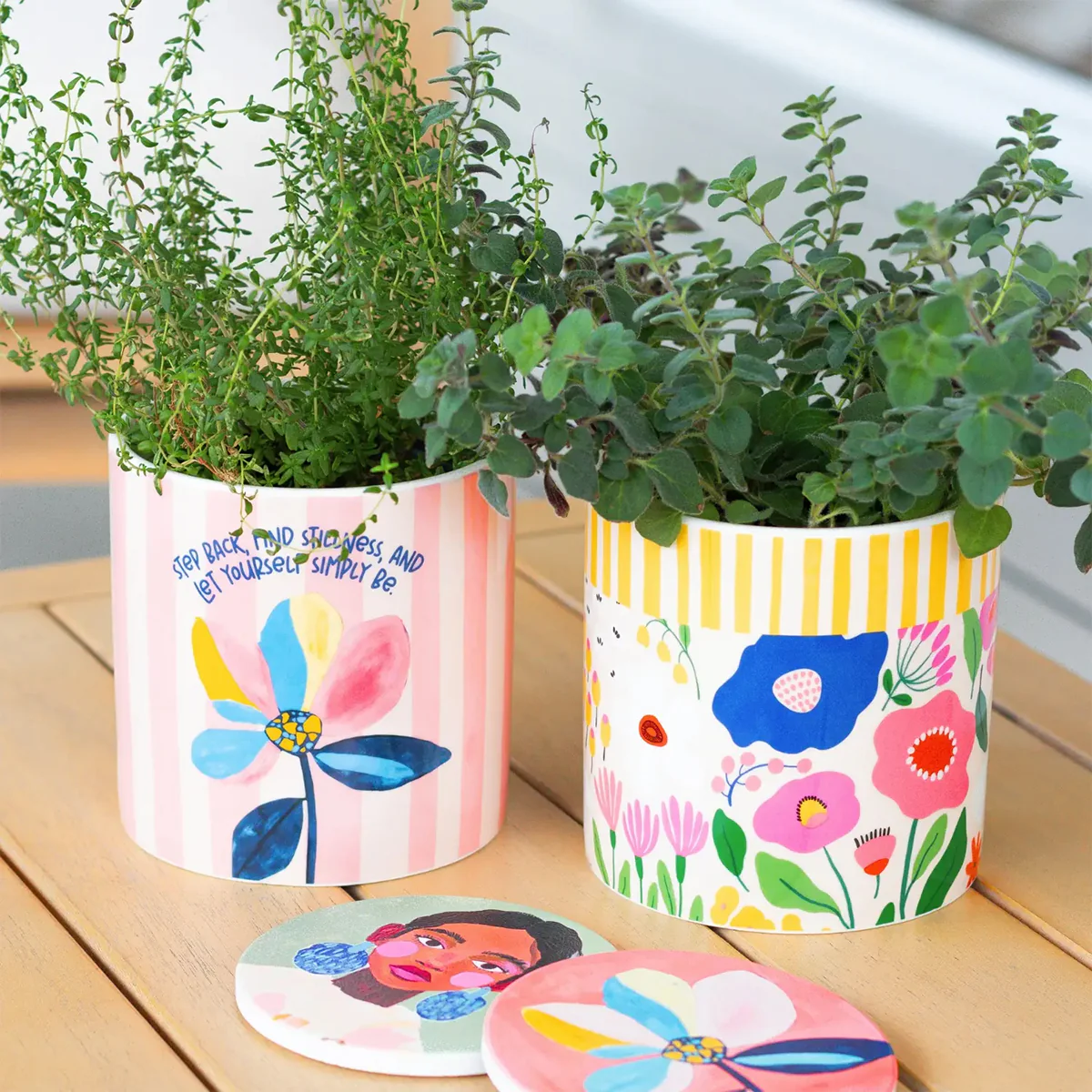 Billie - Ceramic Planter Vase - Floral - Image 2