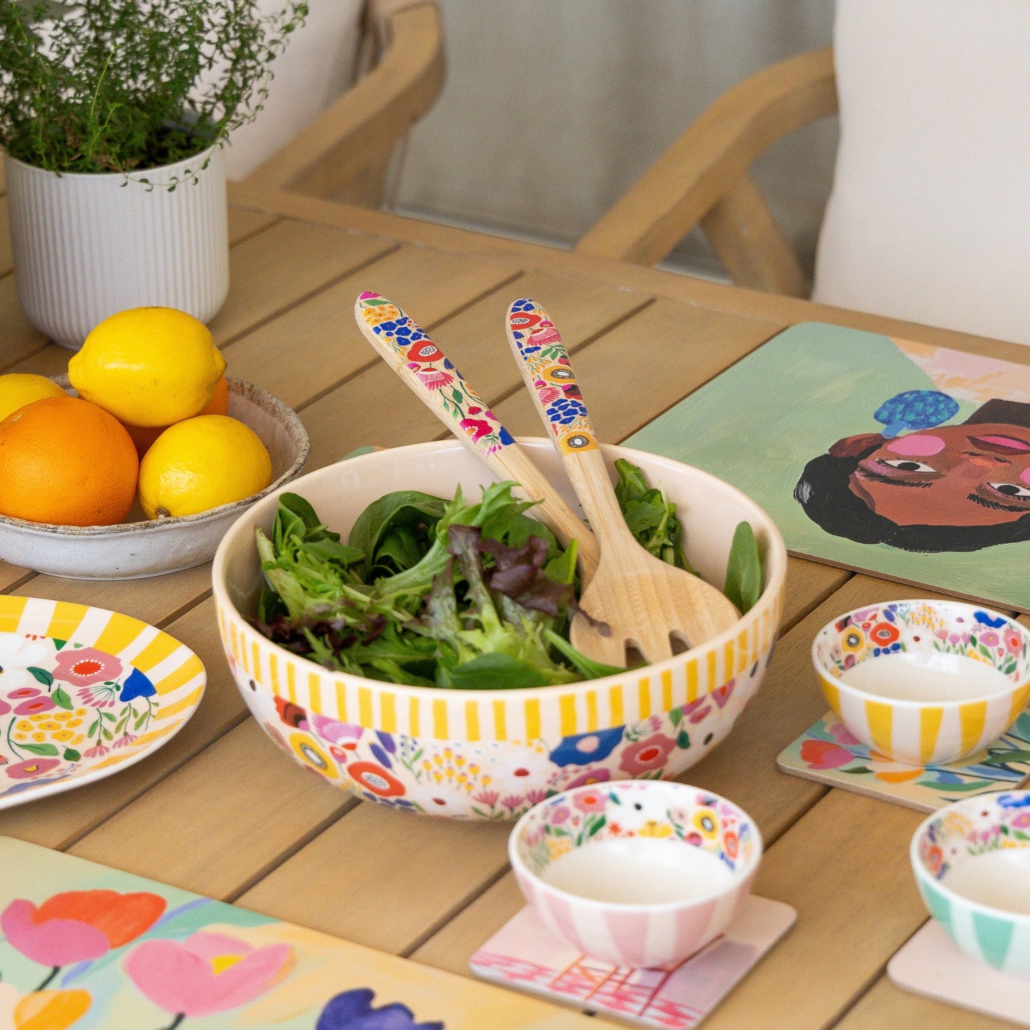 Billie - Bamboo Salad Server Set - Image 2