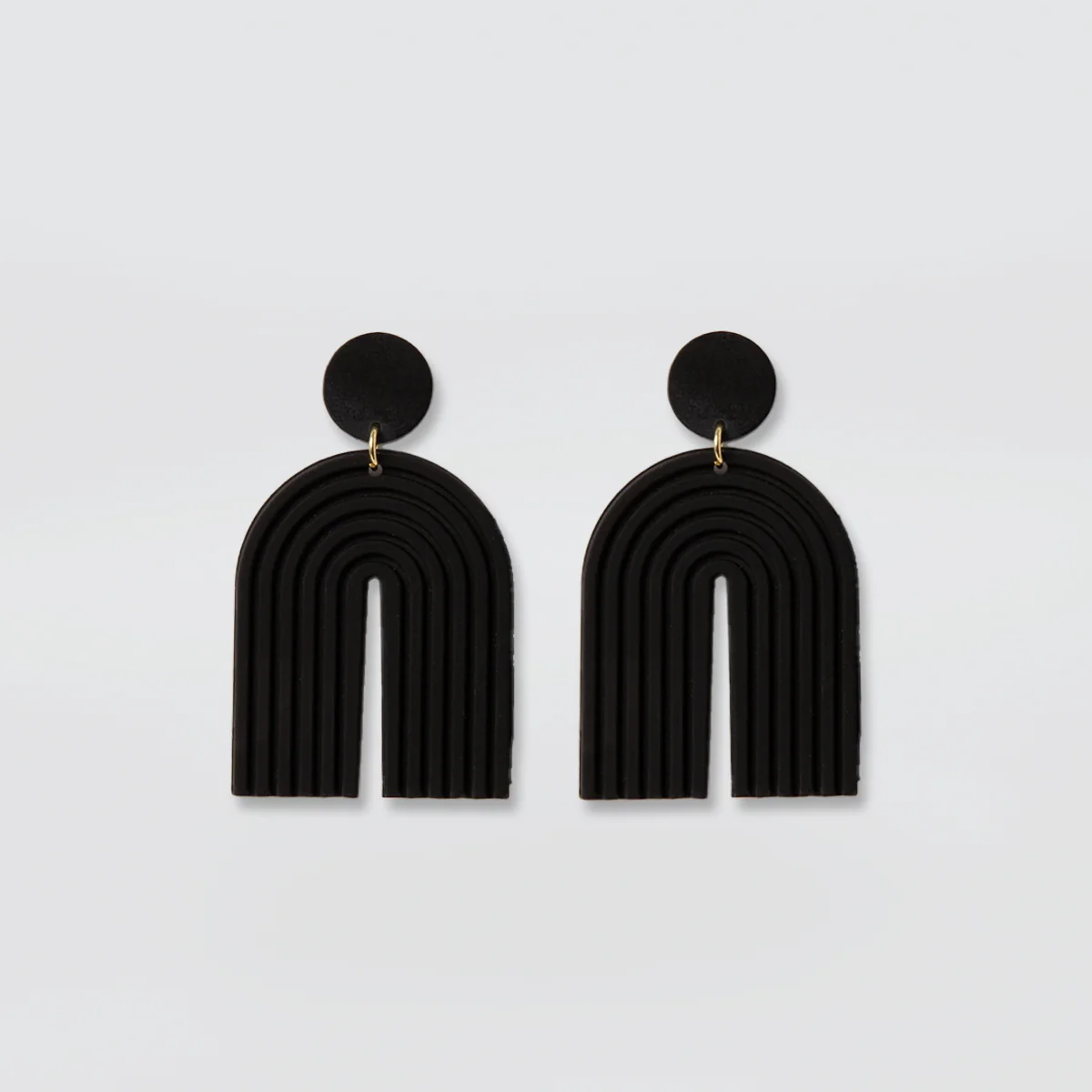 Black Arch Earrings