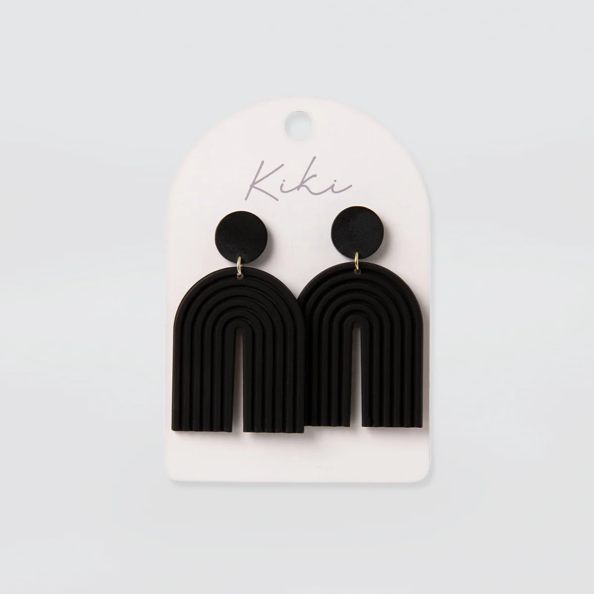 Black Arch Earrings - Image 2