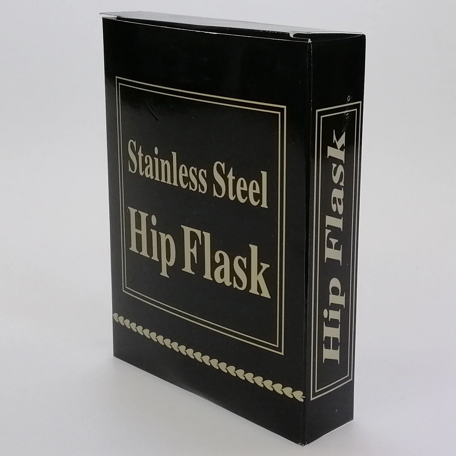 Black Faux Leather Hip Flask - 200ml - Image 3