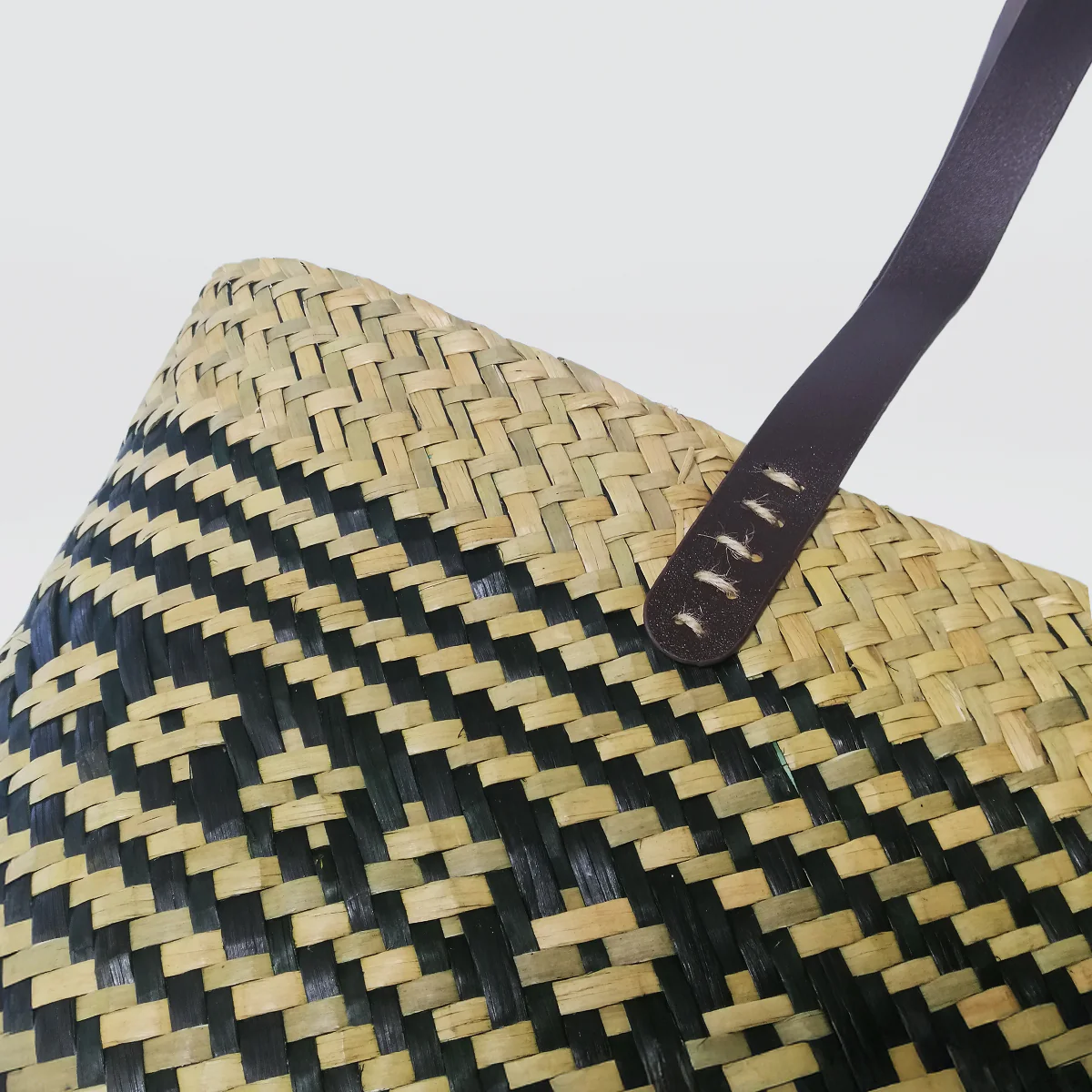 Black Stripe Flaxkete Woven Tote Bag - Image 2