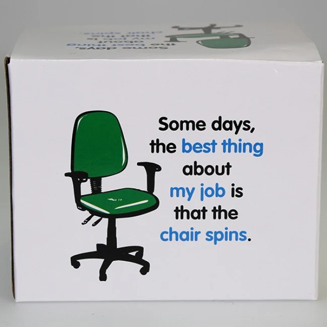 Boxed Mug - 'The Chair Spins' - Image 2