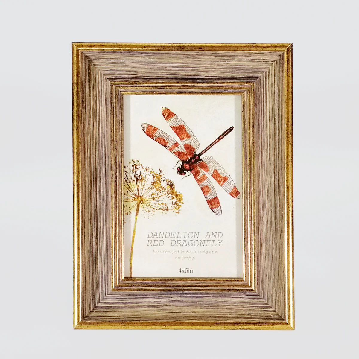 Brown Gold Edge Wooden-Look Frame - Image 2