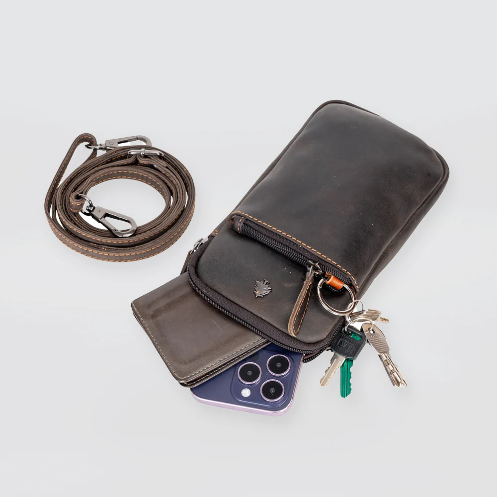 Brown Purse With Belt Loop - Image 5