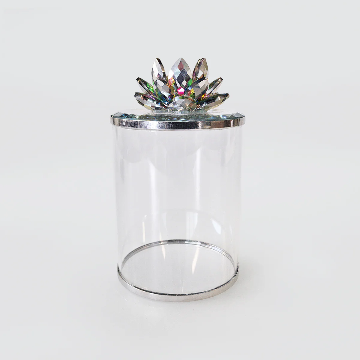 Iridescent Flower Lid Canisters
