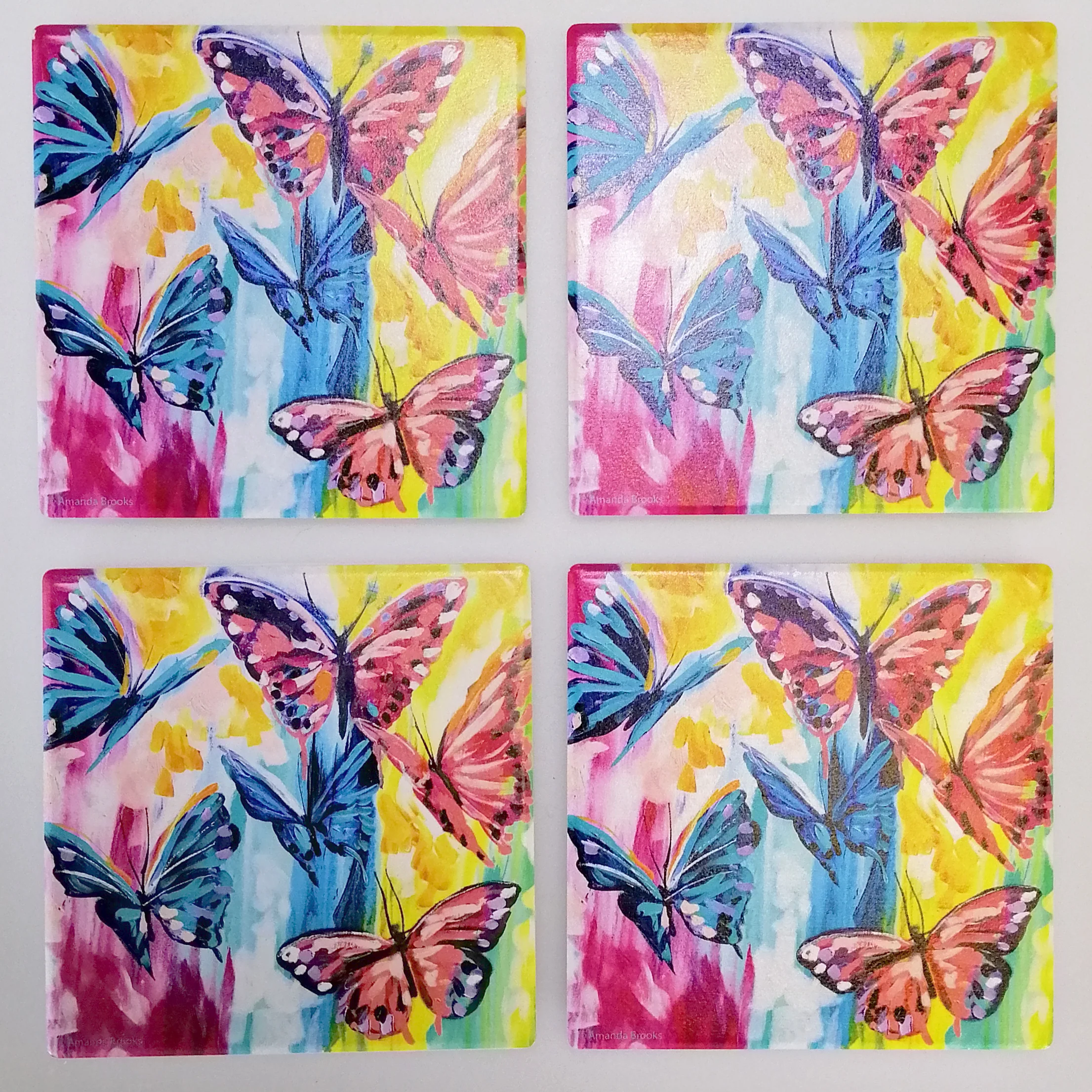 Ceramic 'Angels Take Flight' Coasters - Set of 4 - Image 2