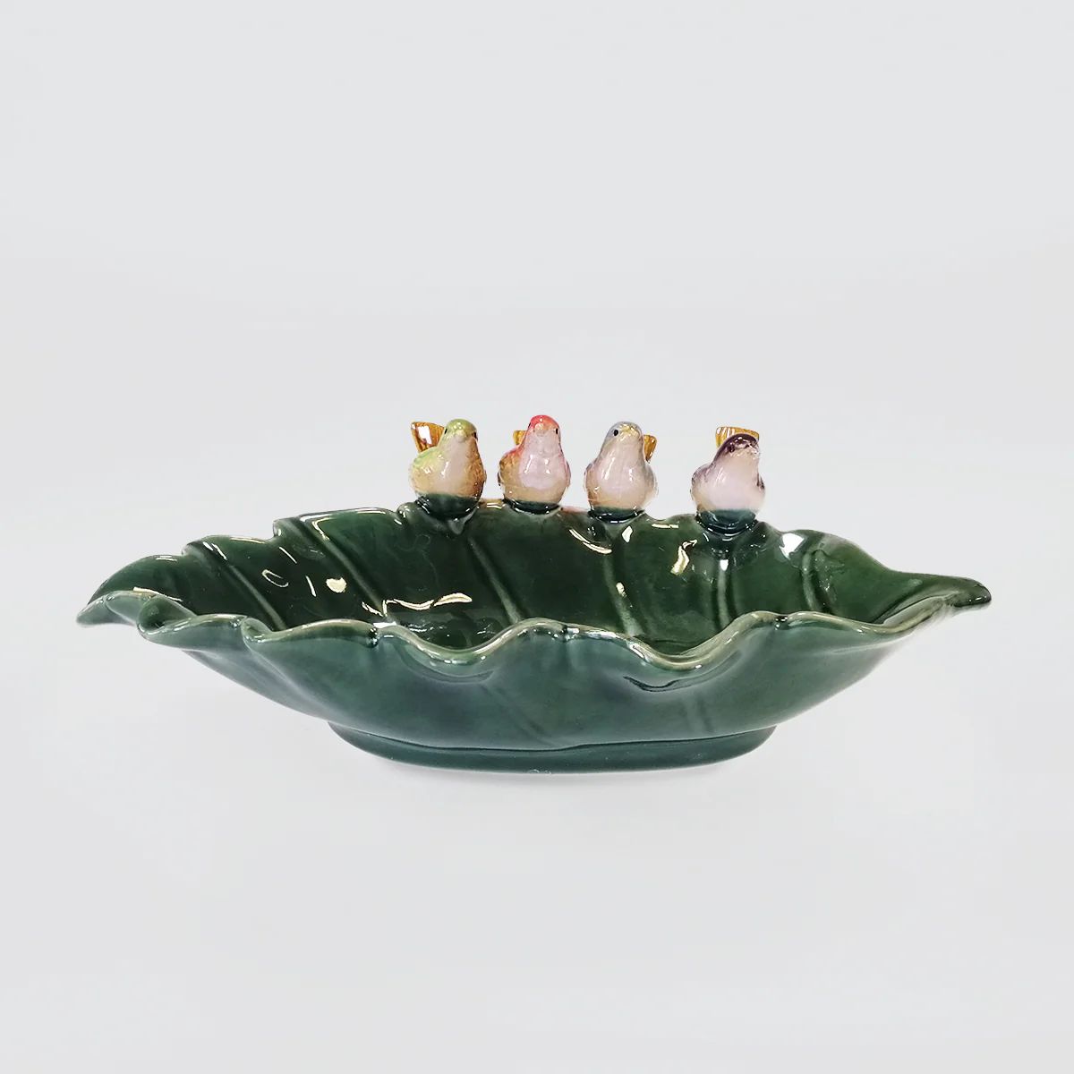 Ceramic Bird Leaf Bowl - 34cm - Image 3
