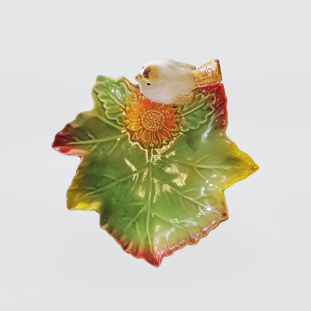 Ceramic Bird Leaf Plates - Image 2