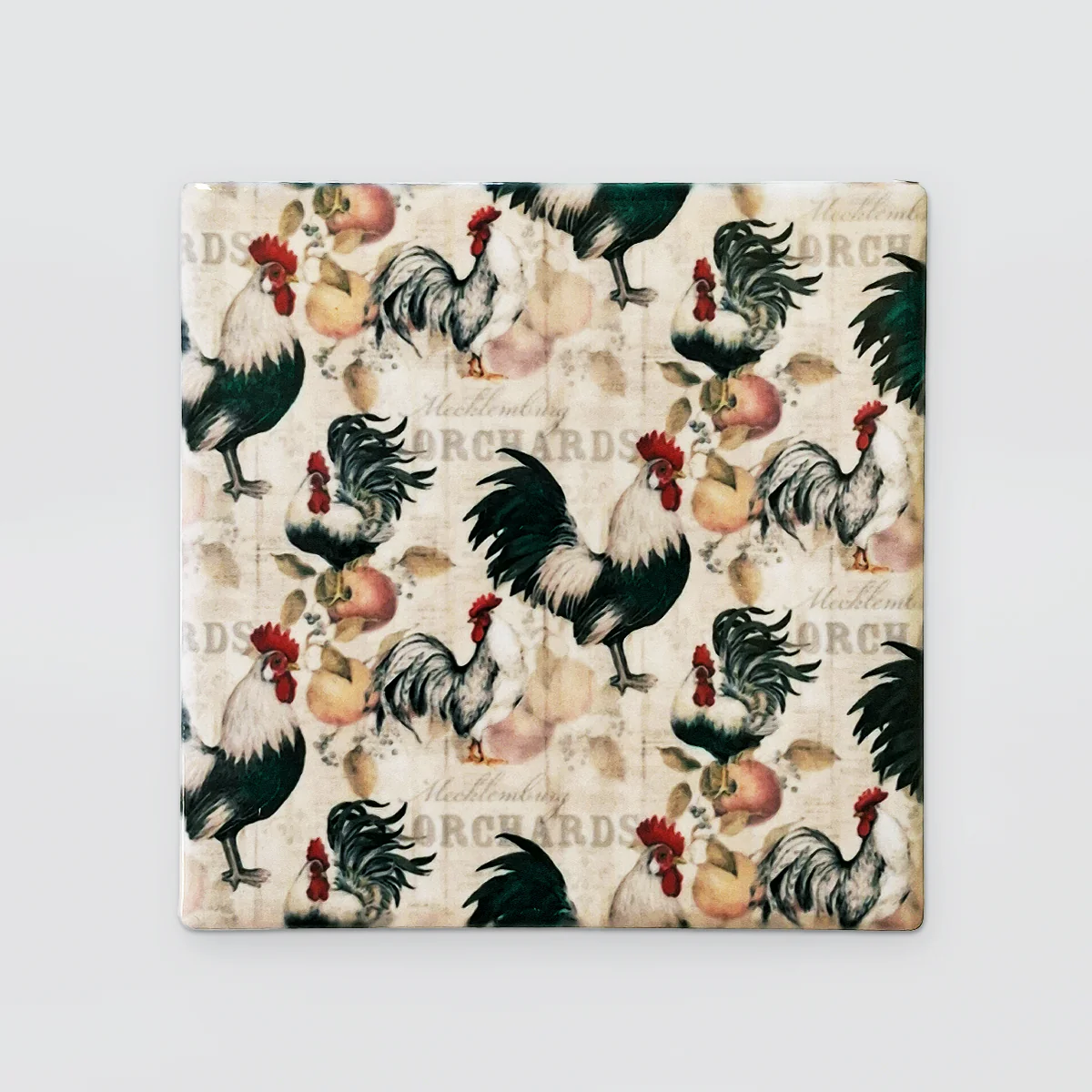 Ceramic Coaster Set/4 - Roosters - Image 5