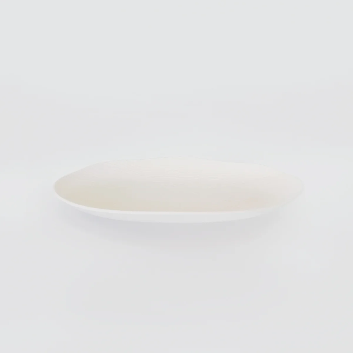 Ceramic White Oval Wavey Platter