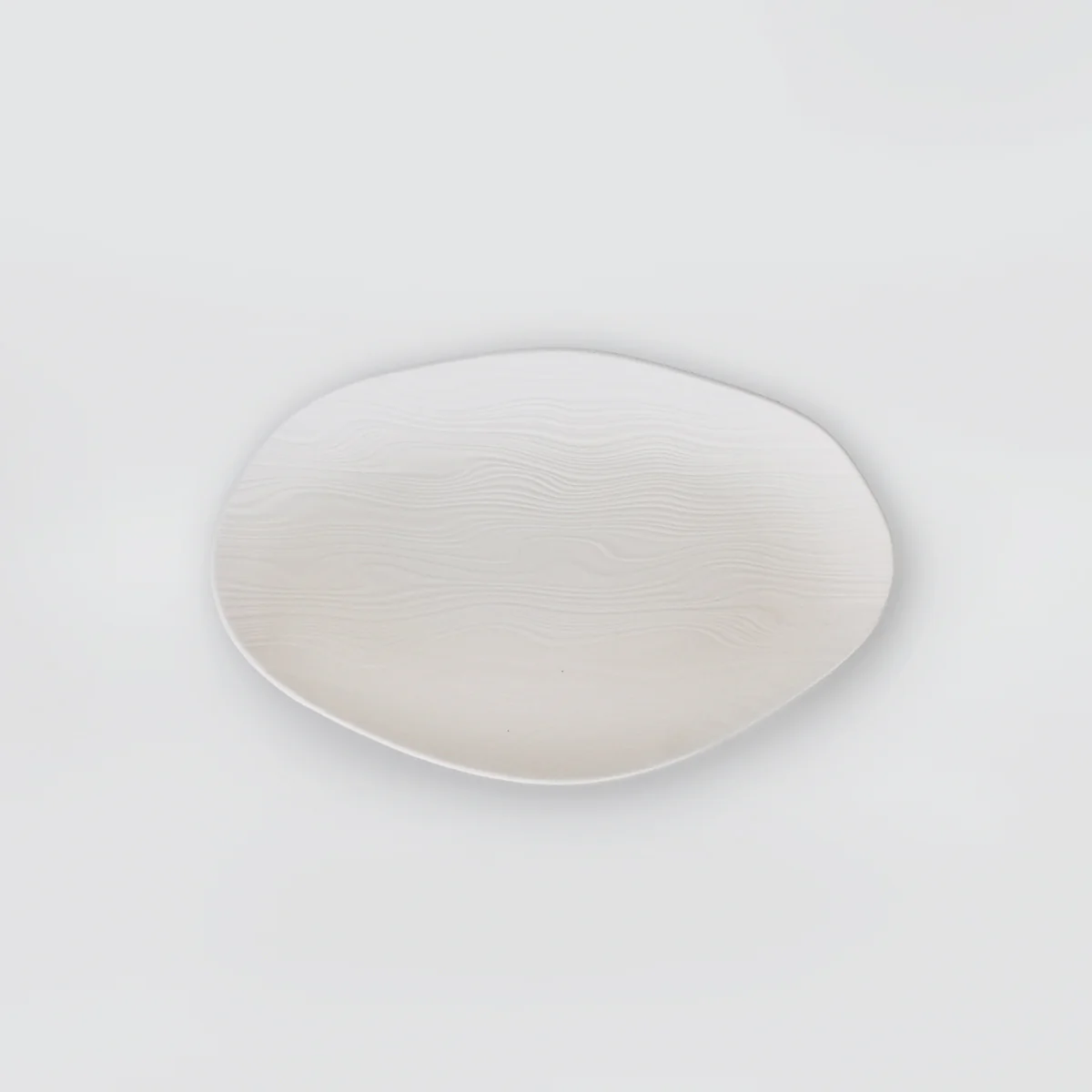 Ceramic White Oval Wavey Platter - Image 2