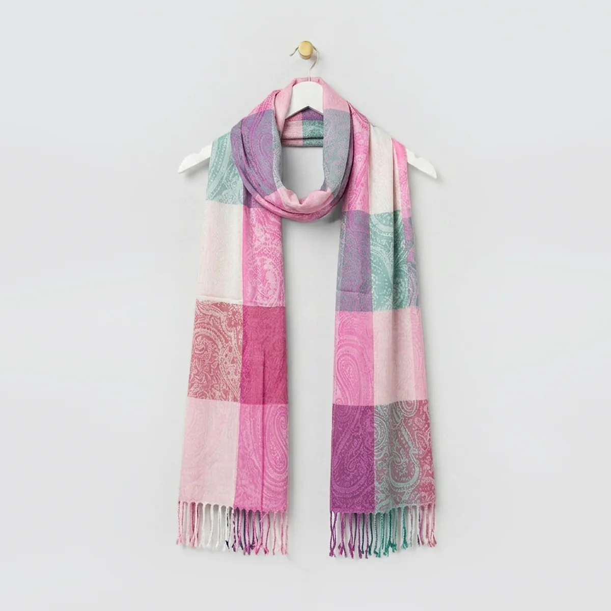 Checkered Paisley Scarves - Image 2
