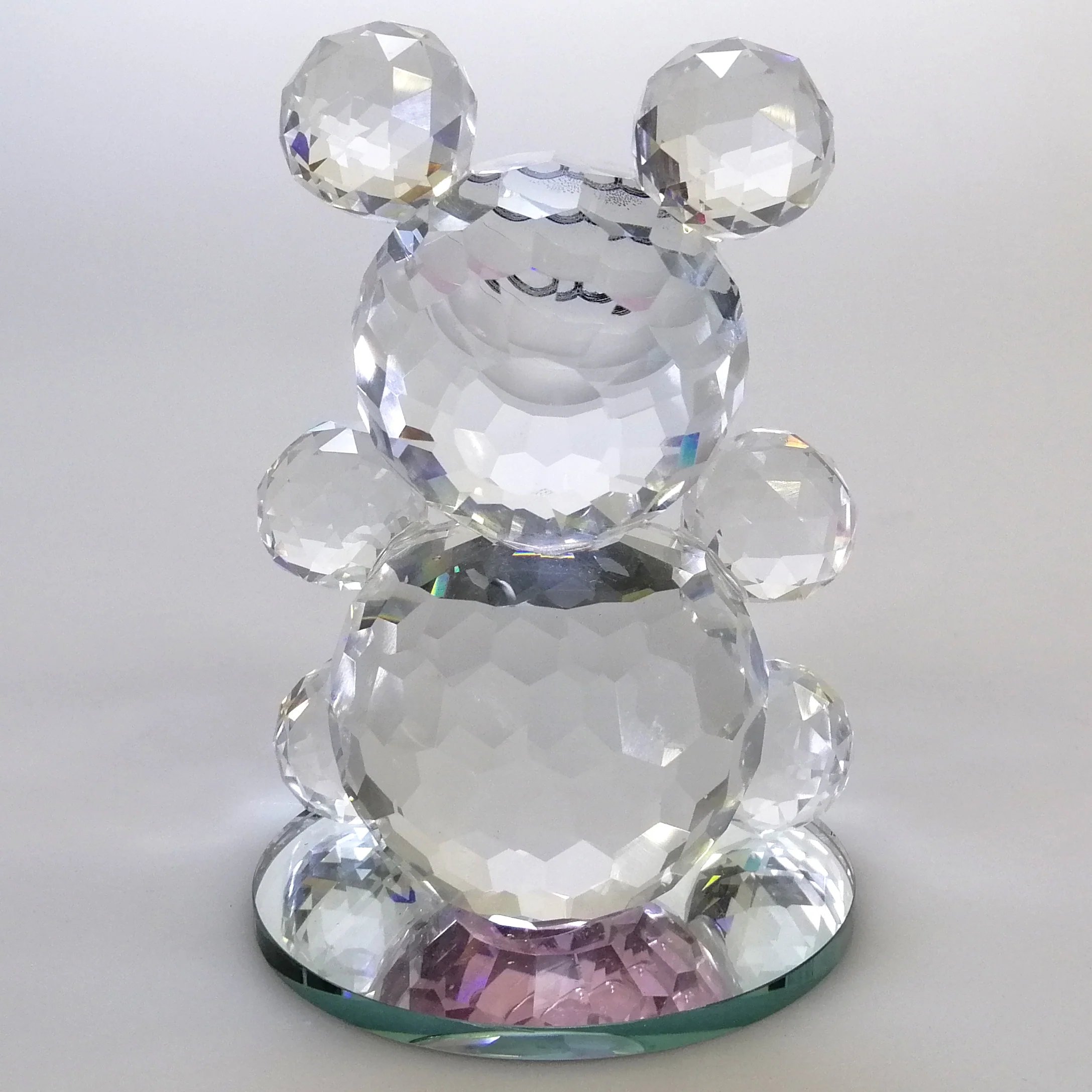 Clear Glass Bear with Pink Gem - Image 3