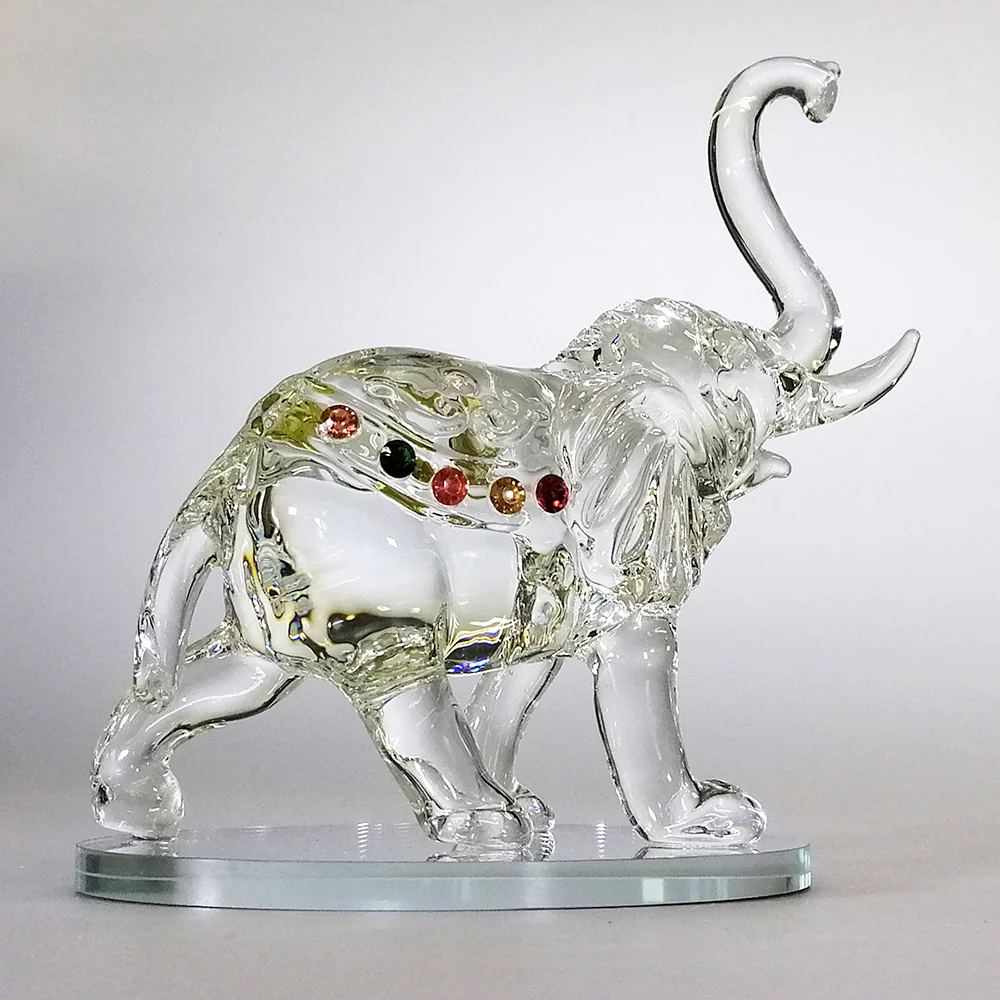 Clear Glass Elephant - Large - Image 2