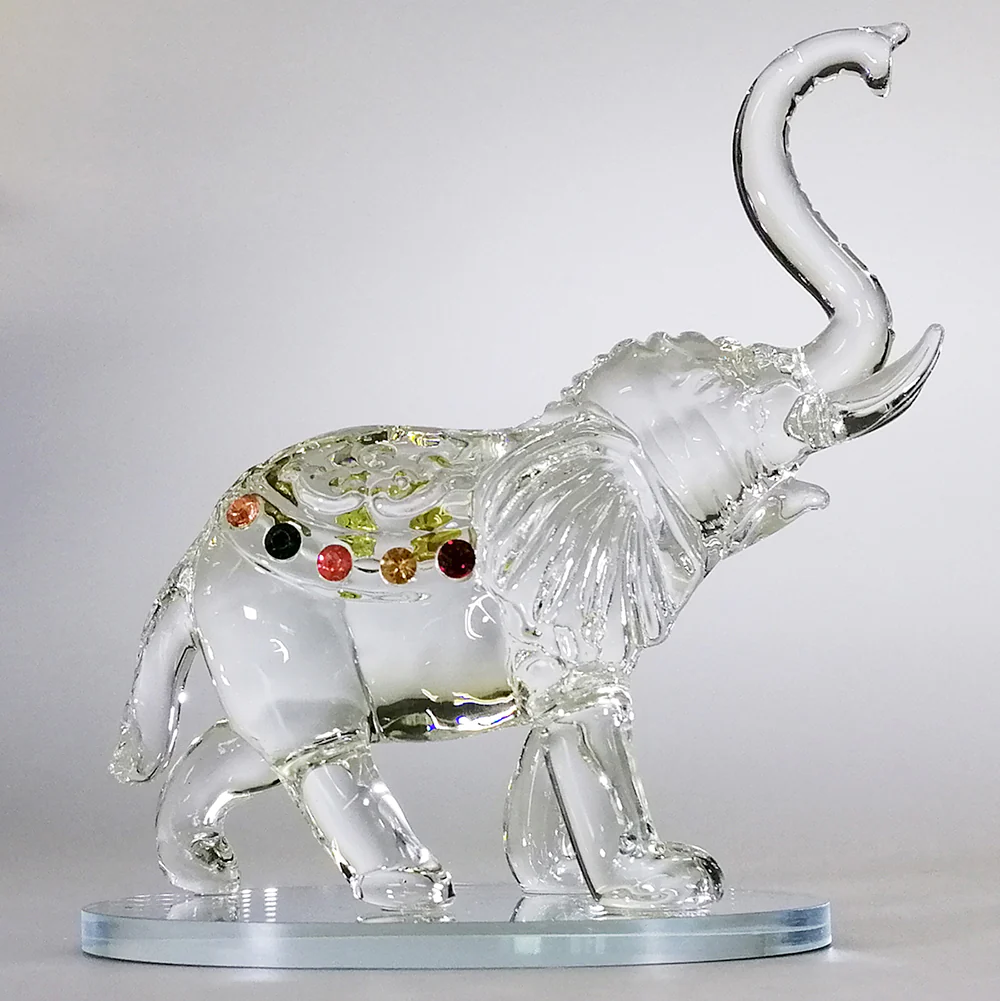 Clear Glass Elephant - Large - Image 3