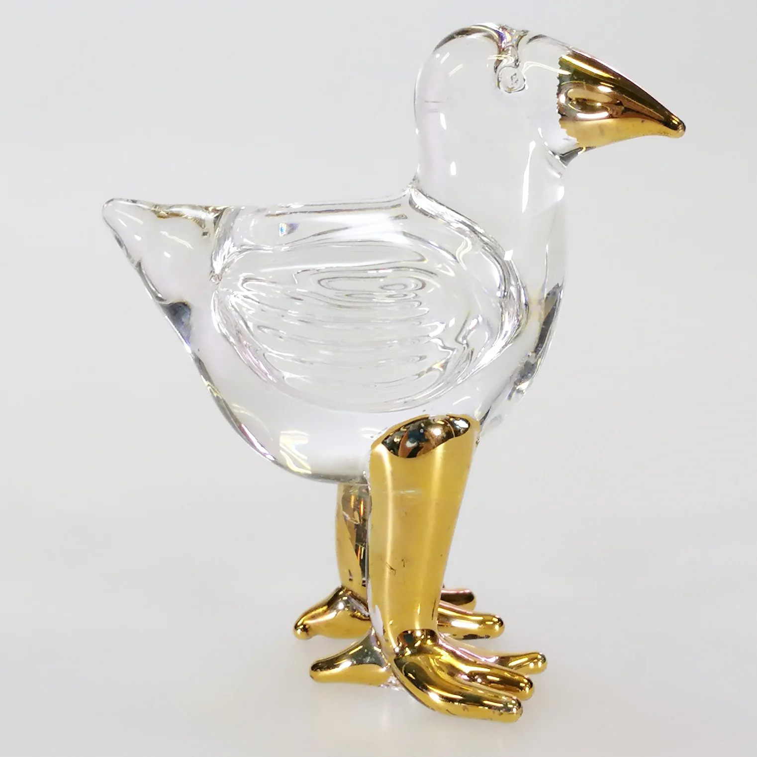 Clear Glass Pukeko Deco Figurine